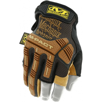 Перчатки MECHANIX WORK LEATHER M-PACT FINGERLESS FRAMER BROWN, размер M